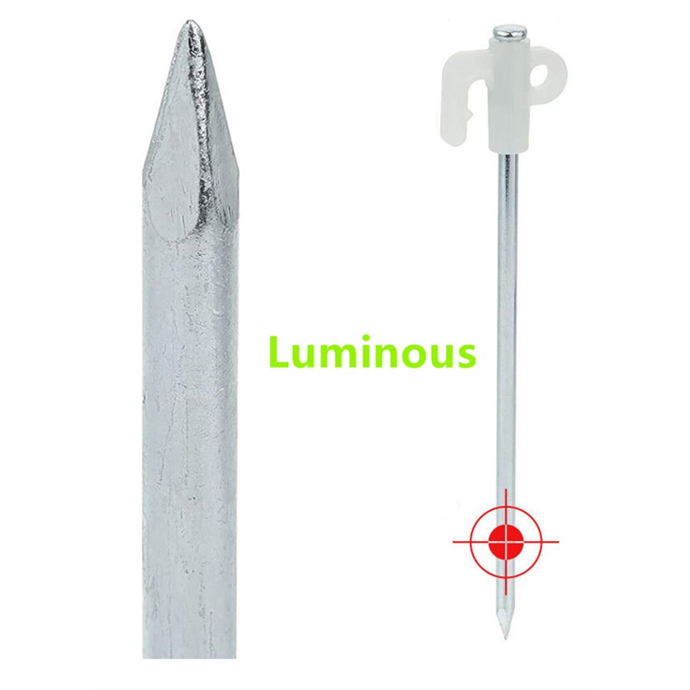 Cheap Goat Tents Luminous Tent Spiral Steel Stakes Pegs Nail Canopy Awning Ground Nail 20cm Outdoor Travel Camping Accessories   